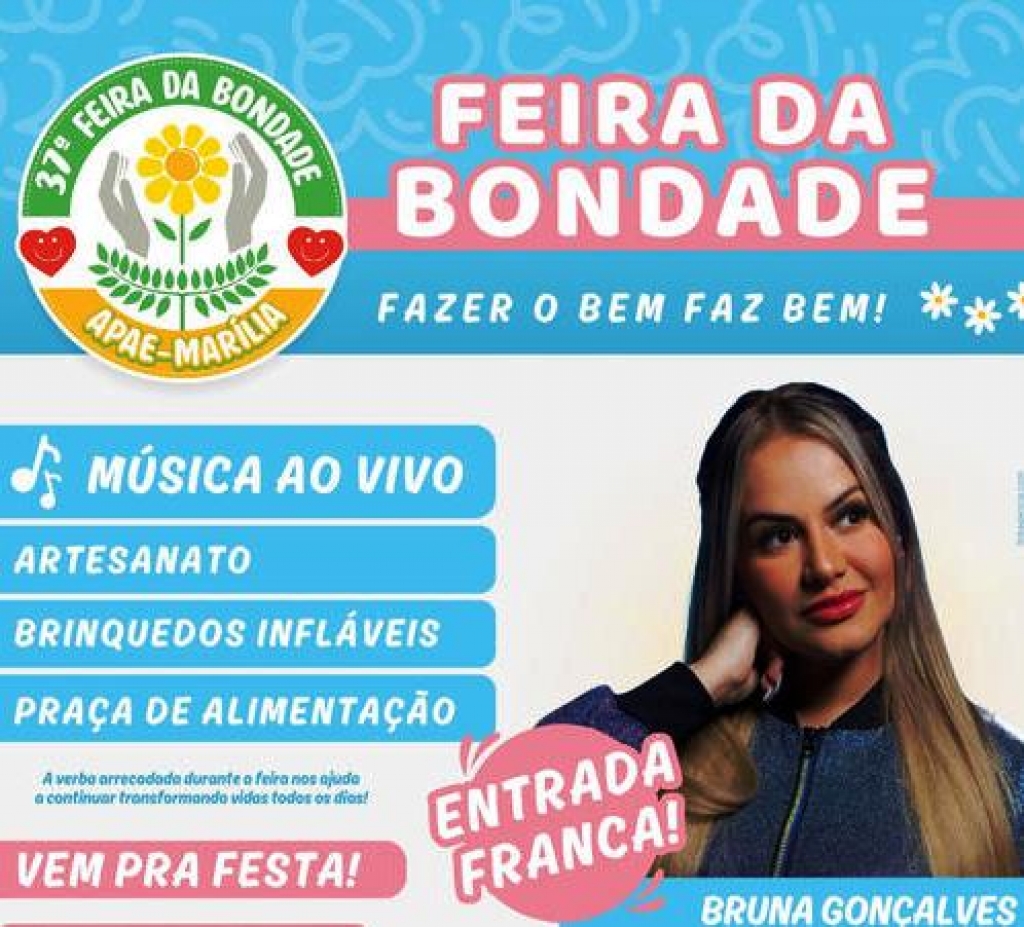 Apae terá festa com Bruna Gonçalves, atrações e renda para atendimento social