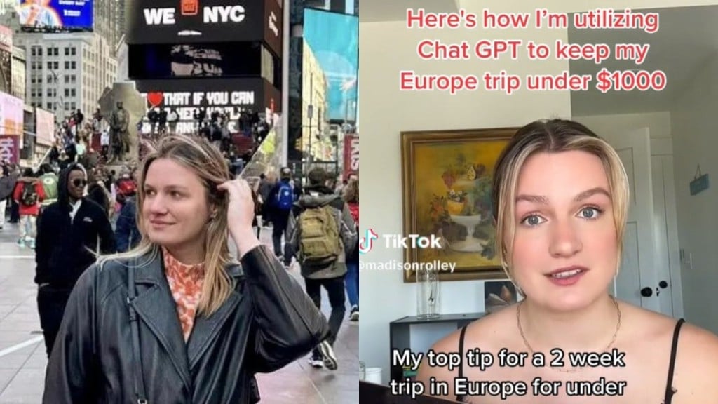 Reprodução/Instagram e TikTok – 25.04.2023 Madison Rolley frequentemente compartilha dicas de viagem com seus mais de 30 mil seguidores no TikTok