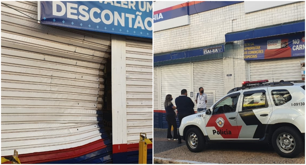 Ladrões arrombam loja da Casas Bahia no centro de Marília