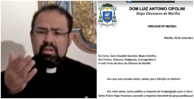 Vaticano dispensa padre acusado de assédio na região de Marília