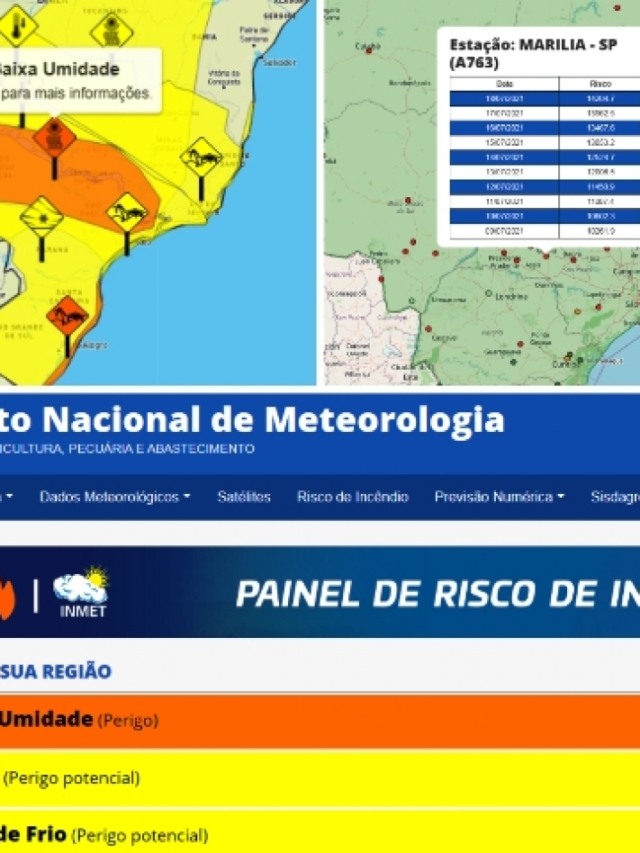 Onda de frio tem alertas para baixa umidade, geada e incêndios em Marília