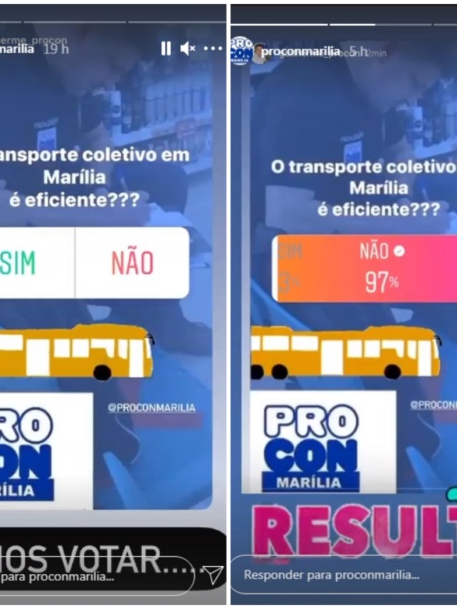 Procon de Marília faz votação online sobre eficiência de transporte; empresas respondem