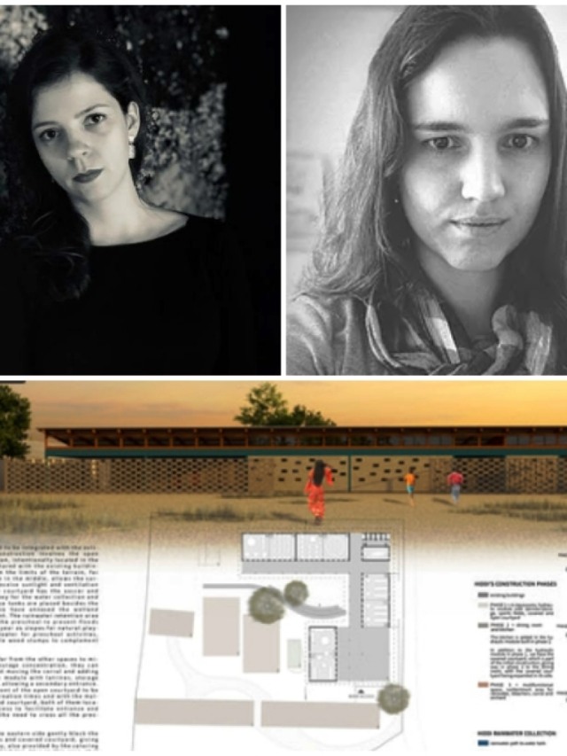 Arquitetas Natália Balak e Mariana Carloto, do Estúdio 90, e o projeto de escola para concurso na Etiópia – Reprodução