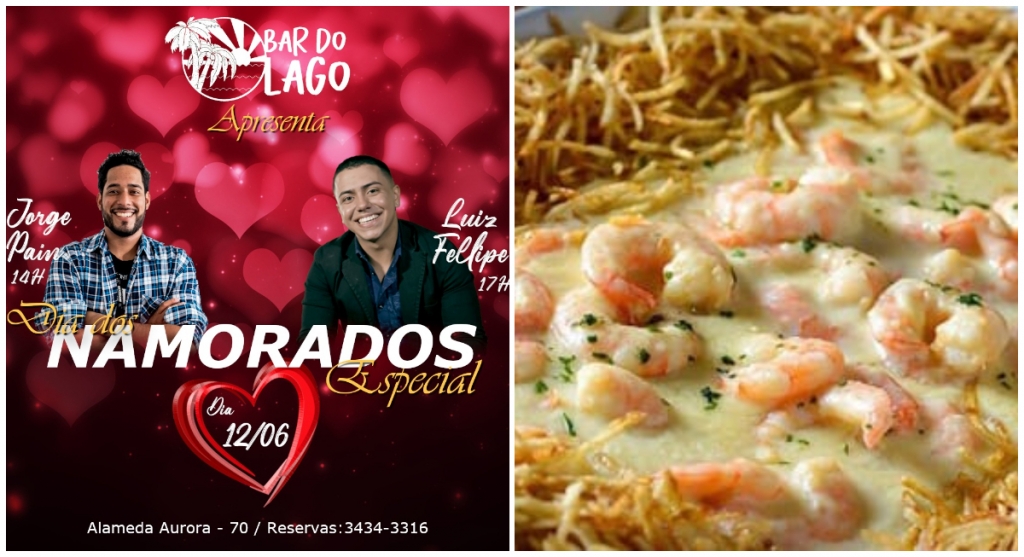 Dia dos Namorados tem almoço e jantar especiais ao lado do lago em Marília Dia dos Namorados tem almoço e jantar especiais ao lado do lago em Marília