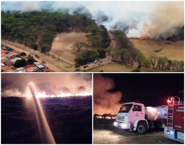 Queimadas em Marília e Oriente mobilizam bombeiros, defesa civil e assustam