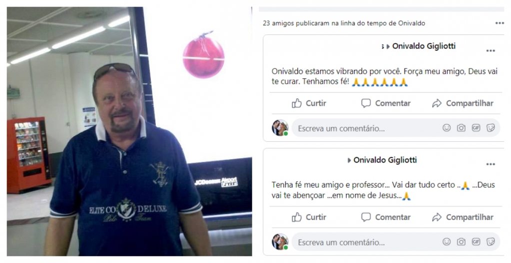 Professor e administrador em Marília  ganha corrente de apoio em caso de Covid