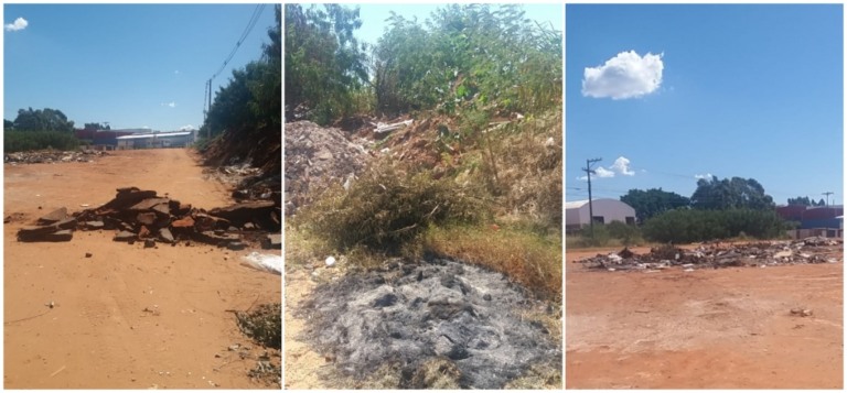 Rua acumula entulho, lixo e fogo 25 dias após limpeza em Marília