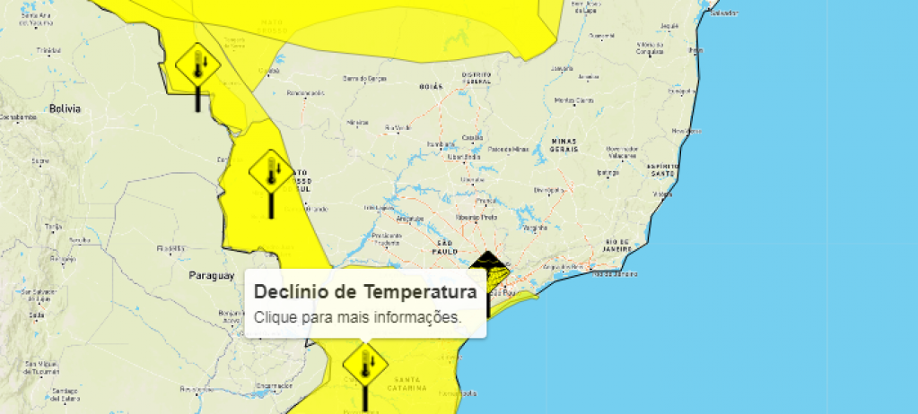 Frente fria deve derrubar temperaturas nos próximos dias; Sul pode ter geada