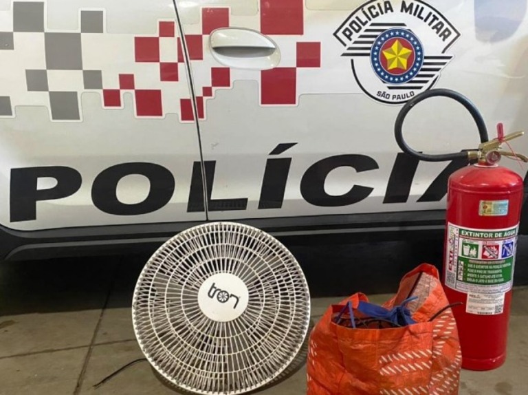 Câmeras flagram invasão e PM prende acusado de furto em escola de Garça