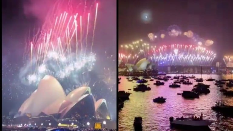 Montagem iG / Imagens: reprodução X – 31.12.2023 Alguns países, como a Austrália, já viraram 2024