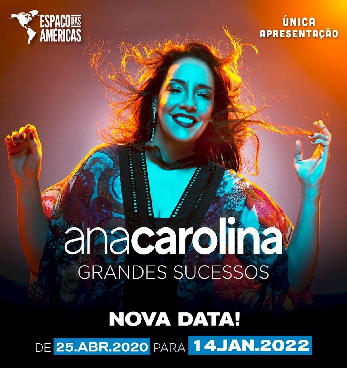 Ana Carolina anuncia nova apresentação em São Paulo para 2022 