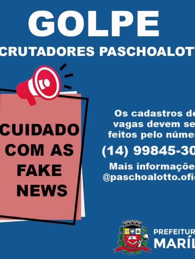 Prefeitura faz alerta sobre golpe com venda de vagas em empresa