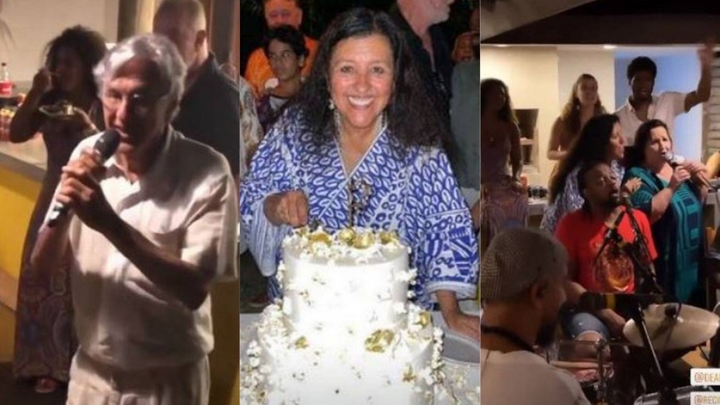 Regina Casé festeja 68 anos com Caetano Veloso e mãe de Paulo Gustavo Regina Casé festeja 68 anos com Caetano Veloso e mãe de Paulo Gustavo