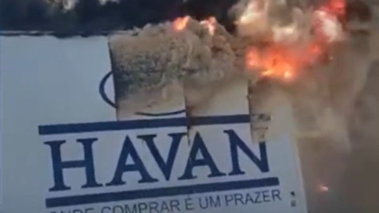 Loja da Havan pega fogo em Vitória da Conquista, na Bahia