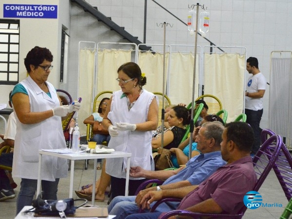 PAcientes atendidos durante epidemia de dengue em Marília – Divulgação