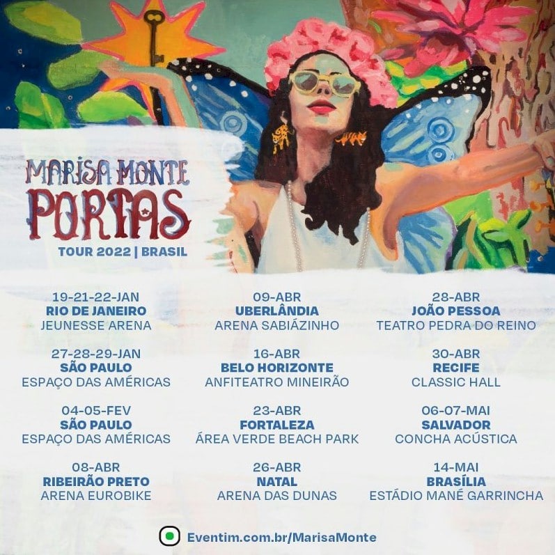 Marisa Monte anuncia turnê do álbum "Portas" com concertos em estádios 