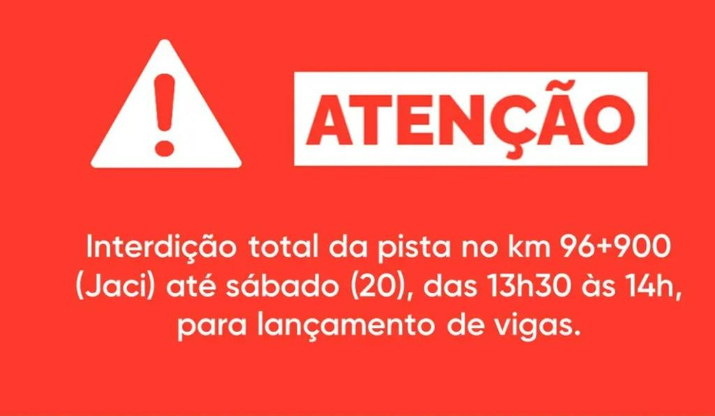 Rodovia BR-153 terá interdições diárias para obras em trecho de duplicação Rodovia BR-153 terá interdições diárias para obras em trecho de duplicação