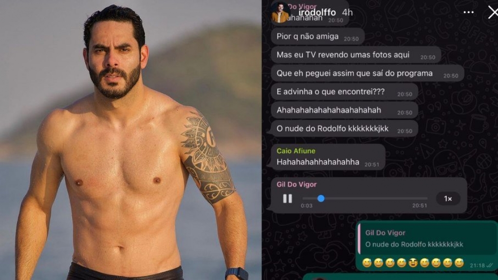 Gil do Vigor cita nude de Rodolffo e cantor rebate: "Não tava no melhor momento" Gil do Vigor cita nude de Rodolffo e cantor rebate: "Não tava no melhor momento"