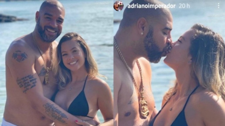 Adriano Imperador assume romance com mulher de 21 anos