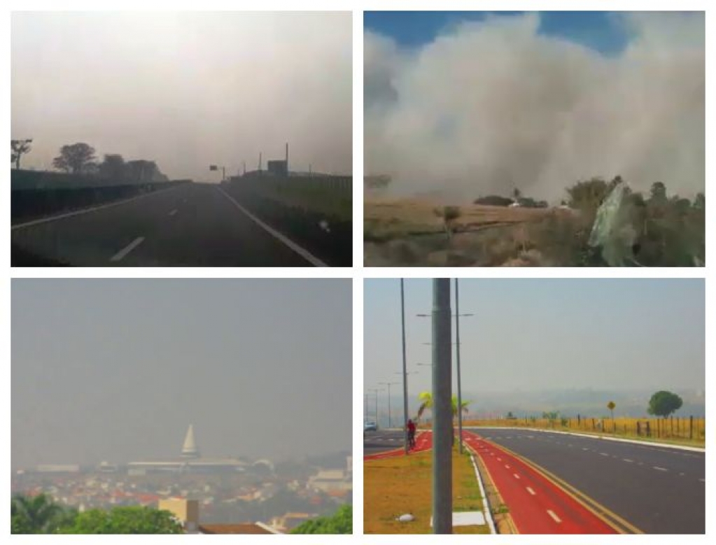 Fogo em Garça cobre rodovia; Marília tem fumaça e queimadas repercutem