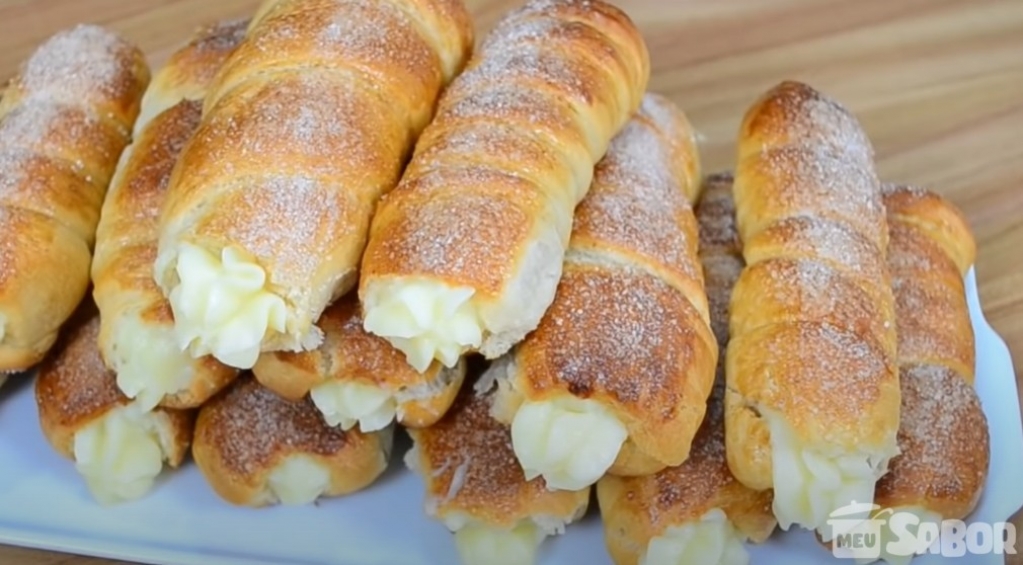 Saboreie esse Pãozinho com creme de confeiteiro