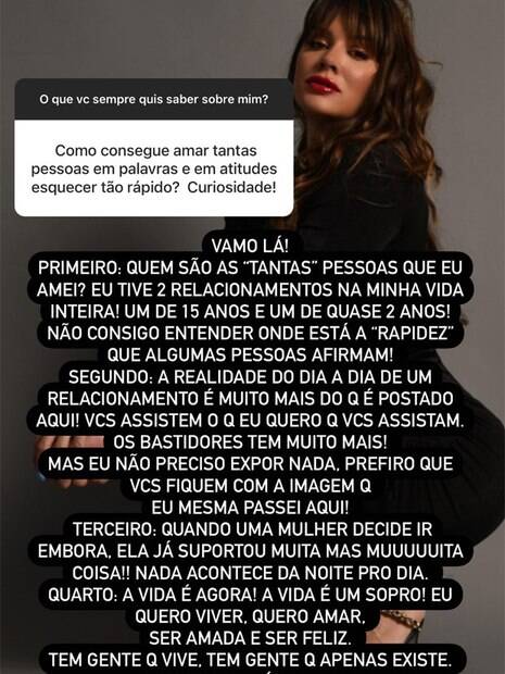 Juju Salimeni rebate critica