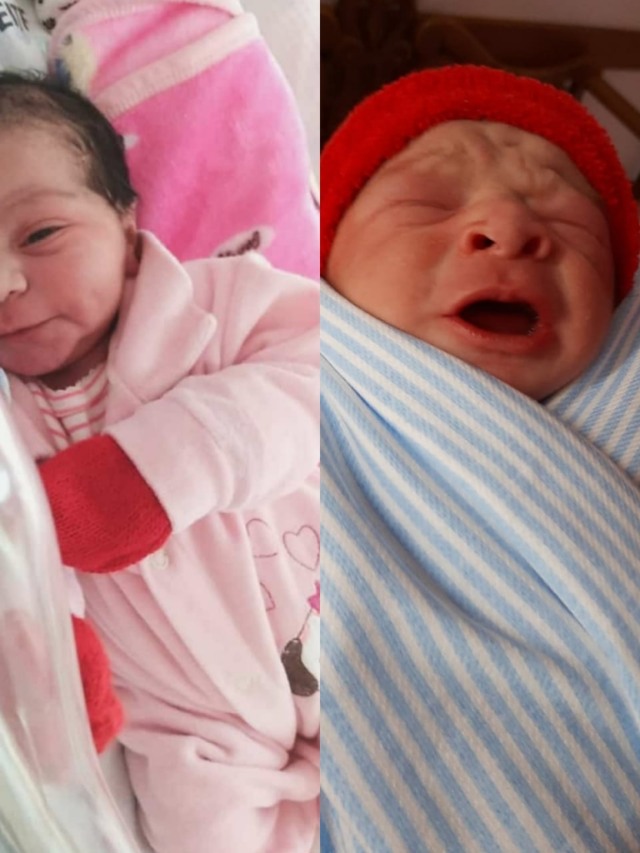 Alana e Theo, nascidos na Maternidade Gota de Leite