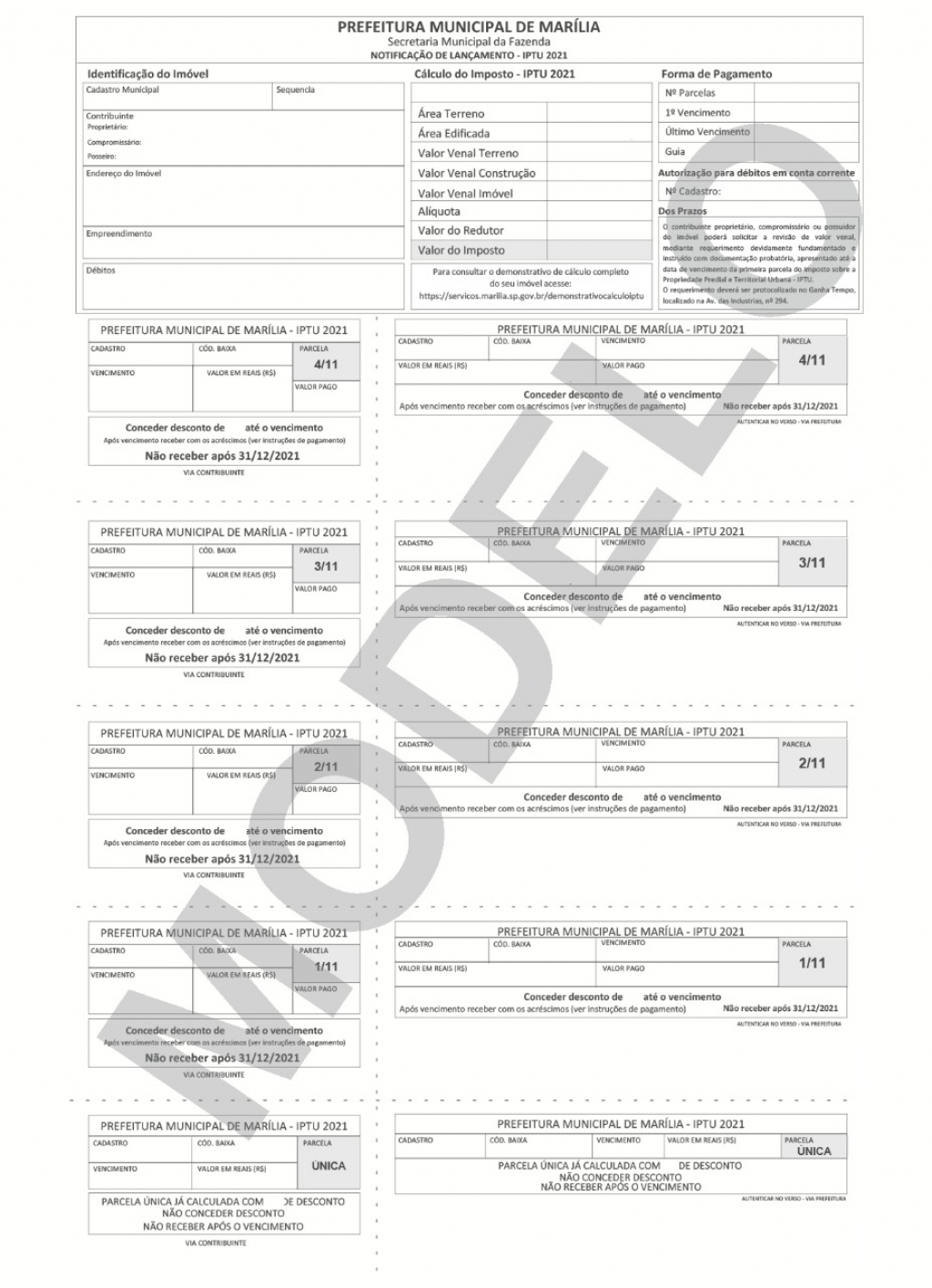 Prefeitura de Marília inicia entrega de cobranças do IPTU 2021; veja mudanças