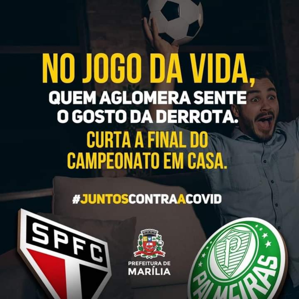 Prefeitura faz alerta contra aglomeração em dia de final do Campeonato Paulista Prefeitura faz alerta contra aglomeração em dia de final do Campeonato Paulista