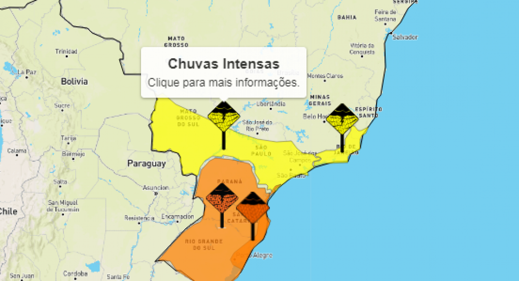 Instituto Nacional de Meteorologia prevê risco de chuvas intensas em Marília e região