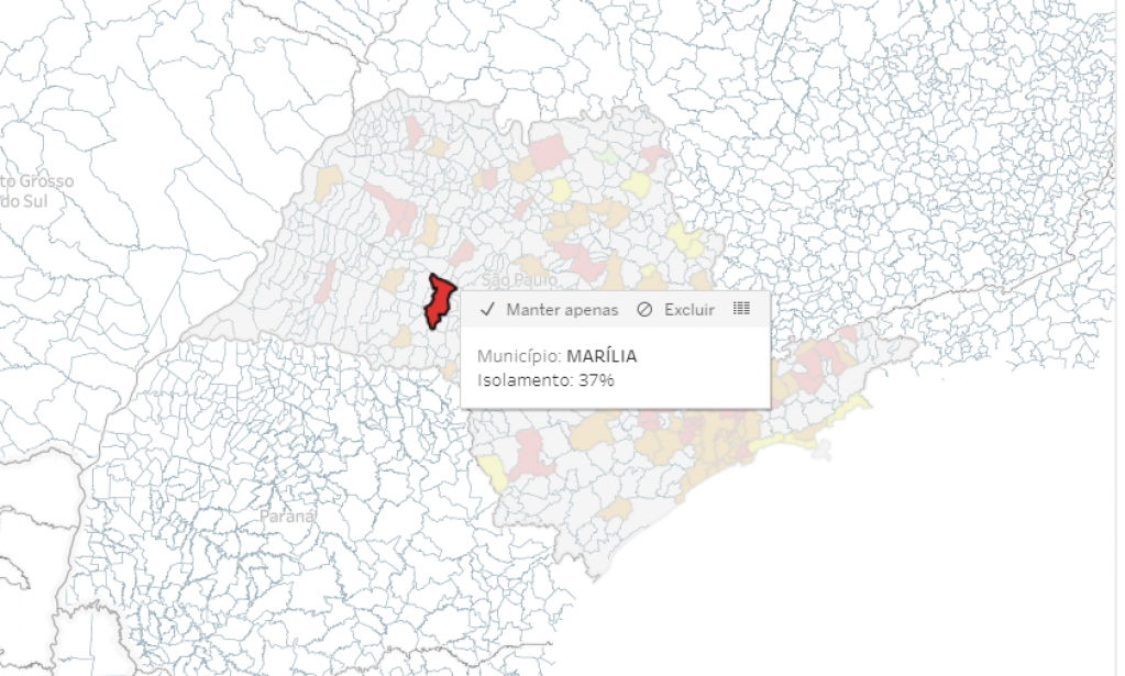 Isolamento social em Marília não passa de 46% em 2021, compare cidades