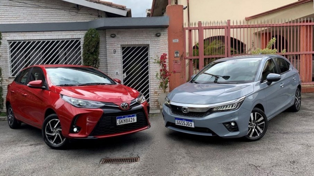 Honda City Hatch enfrenta o Toyota Yaris renovado. Qual vence?