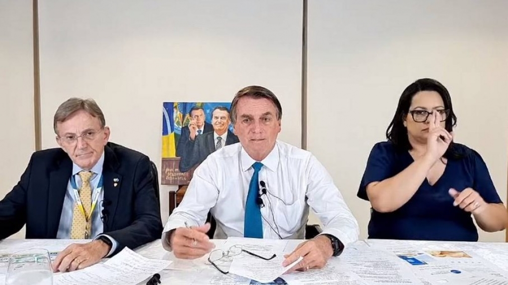 Pintura de apoiadora de Bolsonaro viajou com avião da FAB para live Pintura de apoiadora de Bolsonaro viajou com avião da FAB para live
