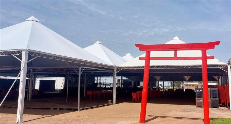 Estrutura pronta para a abertura da 21ª edição do Japan fest – divulgação