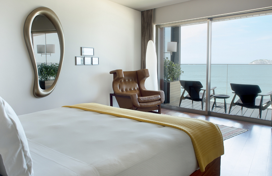 Quarto do Hotel Fasano Rio, em Ipanema. Foto: Divulgação