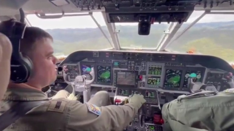 Reprodução / FAB – 3.01.2024 Avião da FAB continua buscas por helicóptero desaparecido em São Paulo