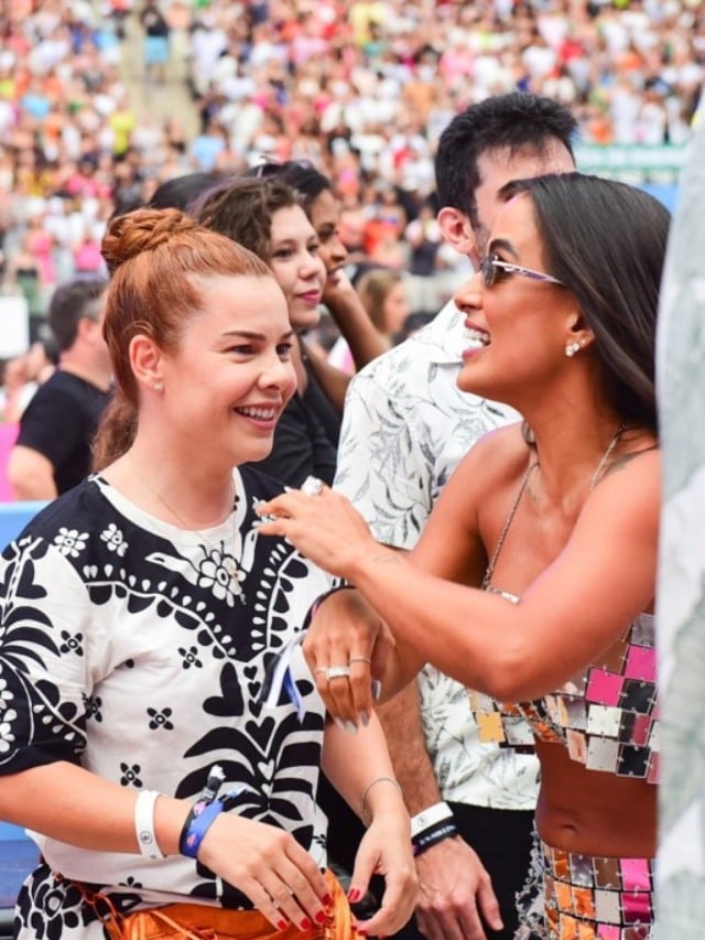 Ex mulher e atual noiva de Thiaguinho curtem show juntas: ‘É muita maturidade!’