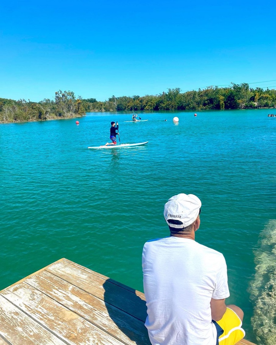 Lago Azul, em Cap Cana, na República Dominicana.. Foto: Reprodução/Instagram @noefreyes 28.11.2022