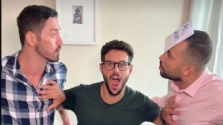 Rico, Gil do Vigor e Rodrigo Mussi recriam Jogo da Discórdia do 'BBB'