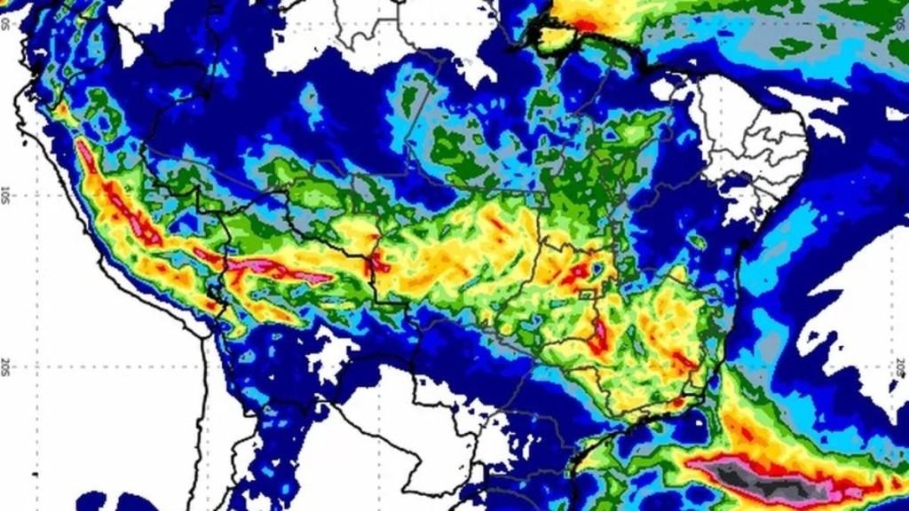 Reprodução Inmet Regiões Centro-Oeste, Nordeste e Sudeste em Alerta; Chuvas Fortes e Possíveis Impactos em Diversas Localidades