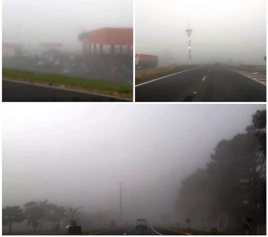 Chegada de frente fria traz muita neblina para Marília; atenção na estrada