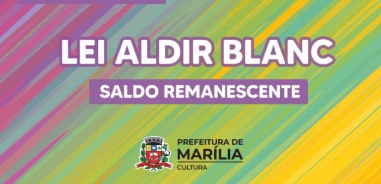 Saldo da Lei Aldir Blanc recebe 28 projetos culturais em Marília