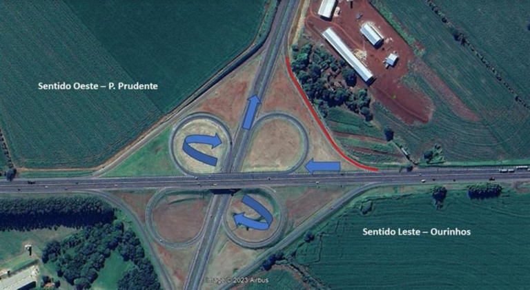 Obra vai impactar trânsito no trevão de acesso a Ourinhos nesta semana