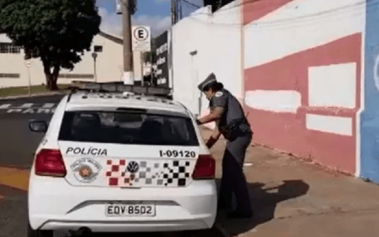 Ronda da PM esteve na esocla após ameaças: adolescentes investigados – Reprodução/G1 TV Tem