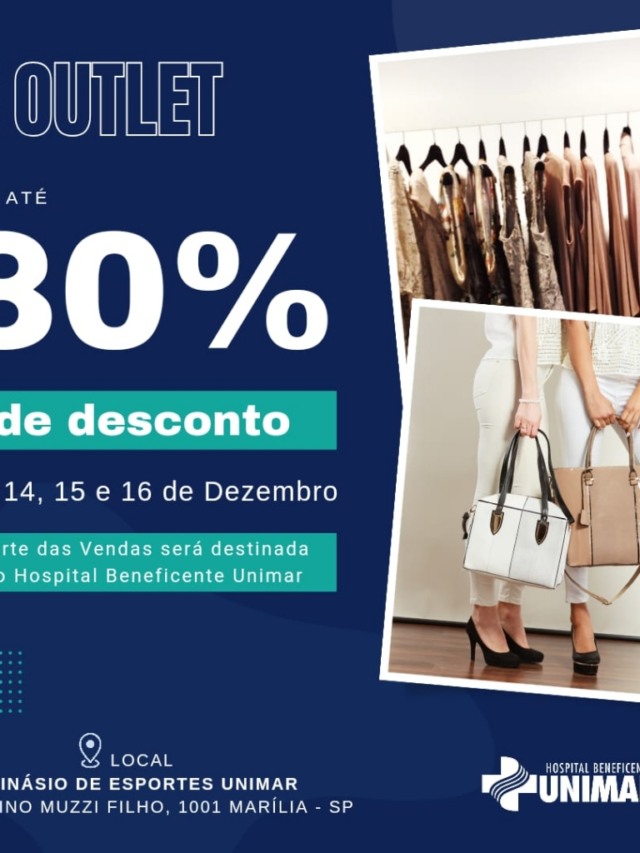 'Outlet solidário' terá repasse de recursos para HBU em Marília
