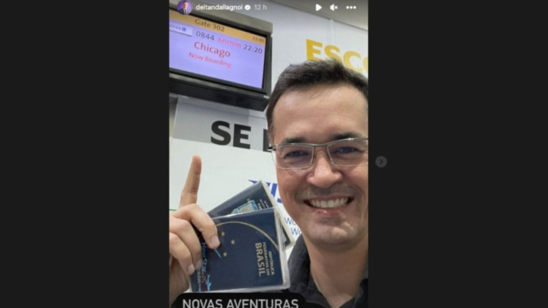 Reprodução / Instagram – 19.06.2023 Deltan Dallagnol viaja aos Estados Unidos