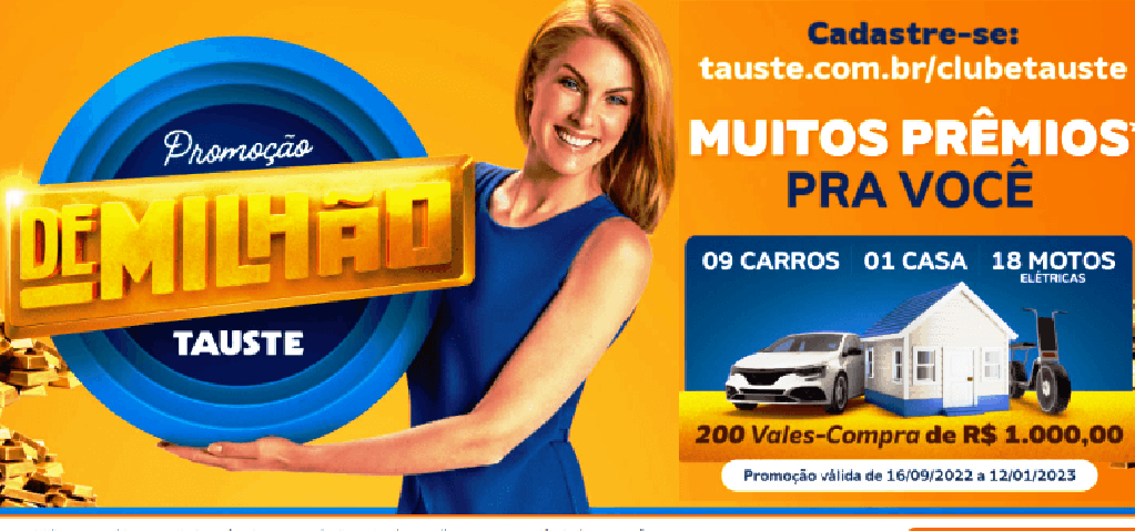 “Promoção De Milhão Tauste” começa nesta sexta-feira; prêmios incluem uma casa “Promoção De Milhão Tauste” começa nesta sexta-feira; prêmios incluem uma casa