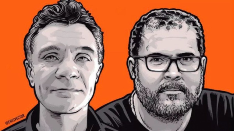 Reprodução / Arte de Cris Vector Dom Phillips e Bruno Pereira
