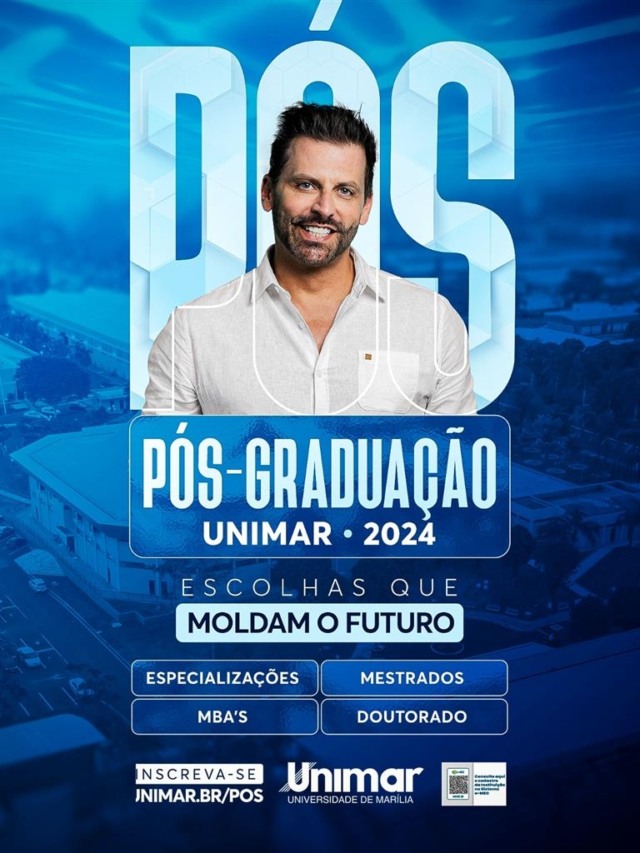 Unimar abre matrículas para 33 cursos de especialização, MBA e aperfeiçoamento em diversas áreas
