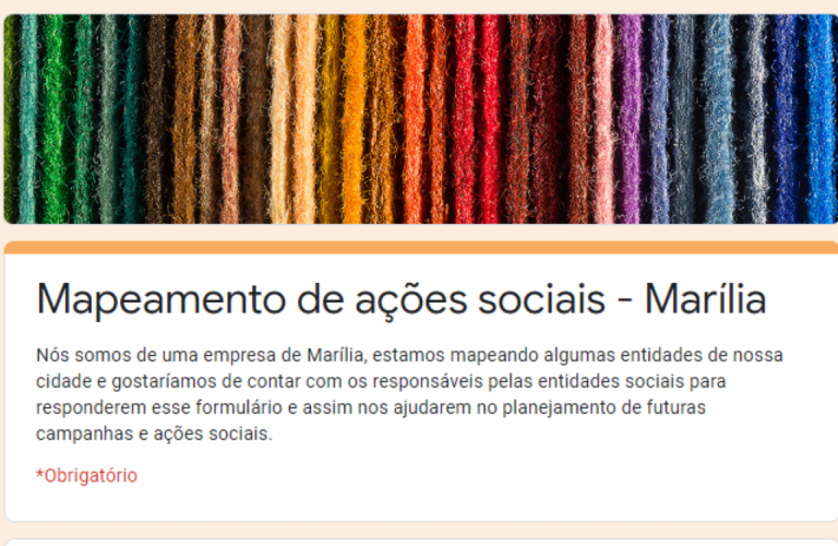 Empresa faz mapeamento de projetos sociais em Marília para ações de apoio